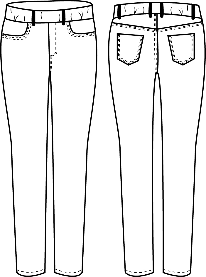 Patrons PDF pantalon slim Basic Six