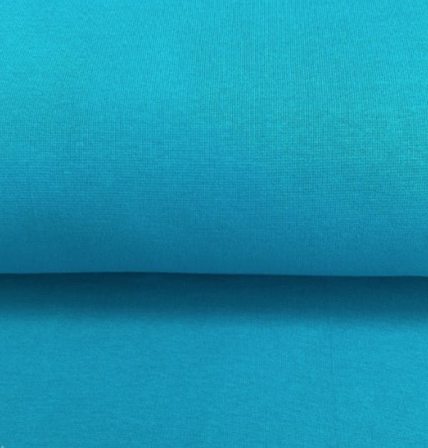 Bord côtes tubulaire coton bio Turquoise