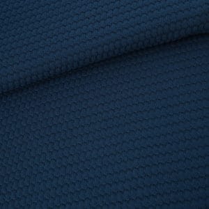 Maille tricot en coton bio Bubble bleu marine 0939