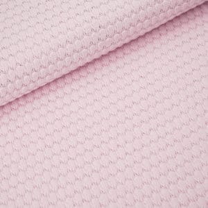 Maille tricot en coton bio Bubble rose clair 0939