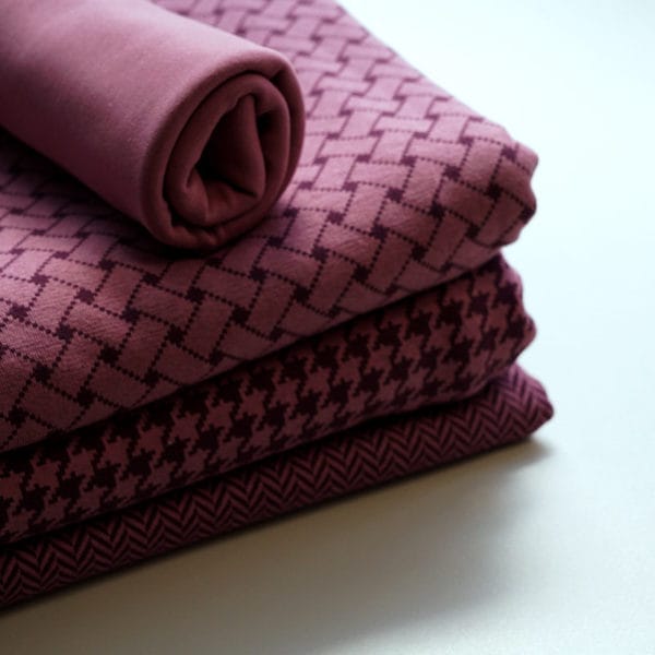 Jersey jacquard Bio mauve violet