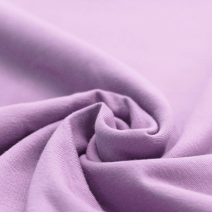 Jersey coton Bio Uni Lilas pastel 0650